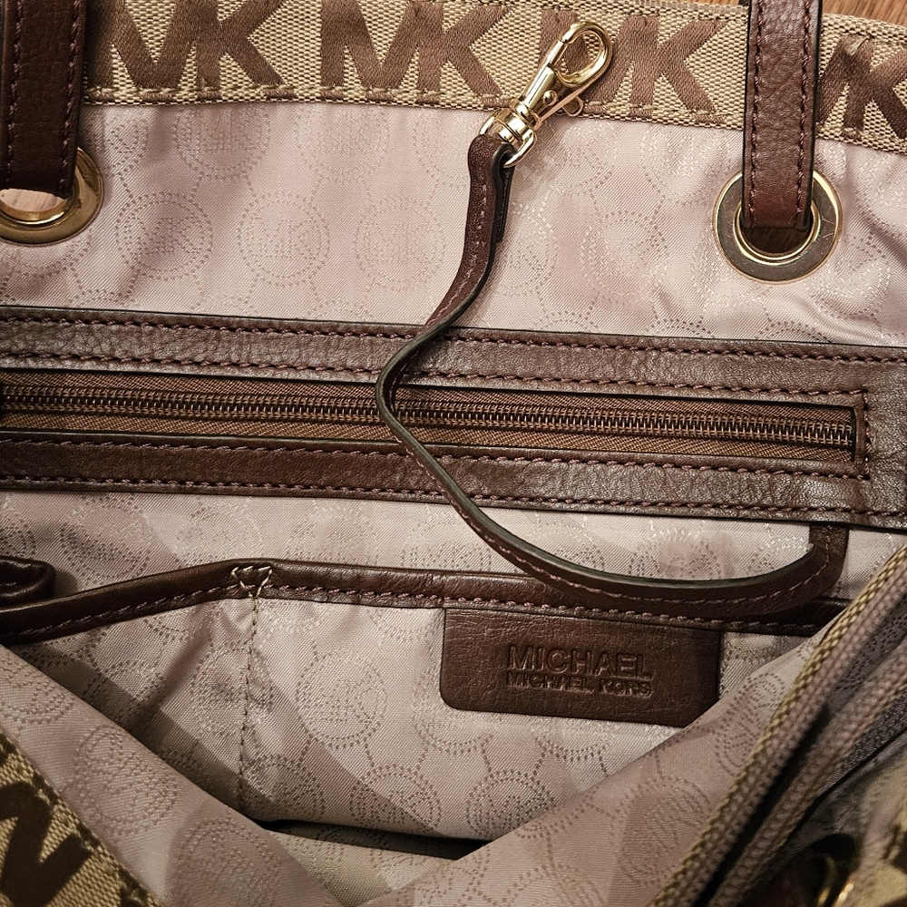 MICHAEL KORS Designer Jet Set Signature Logo Tote Pure Bag - Picture 3 of 14